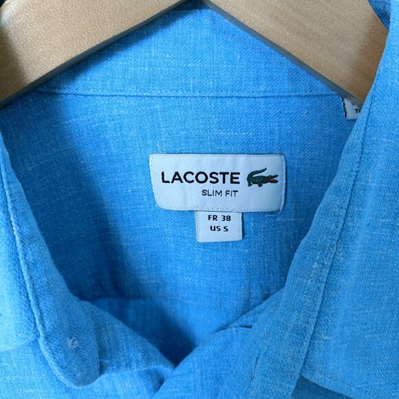 Lacoste - blue dress shirt - Picture 2 of 4